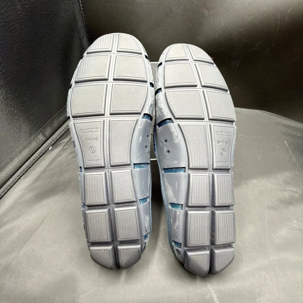 Swims Mens 9 Breeze Wave Penny Slide Navy Blue Mesh Water Shoes Boat Loafers